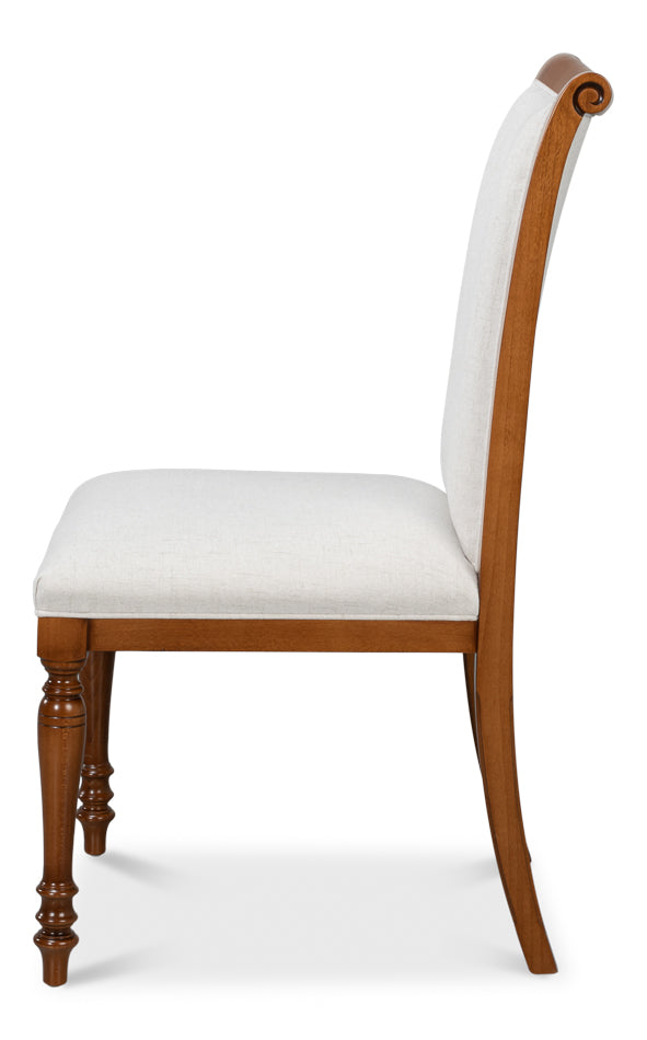 Polk Fabric Wood Brown Armless Side Chair (Set of 2)