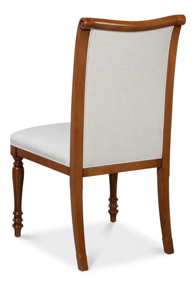 Polk Fabric Wood Brown Armless Side Chair (Set of 2)