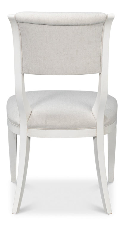 Trophy Elegant Wood Cream Armless Side Chair (Set of 2)