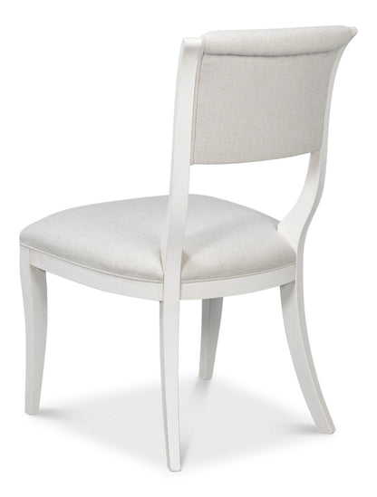 Trophy Elegant Wood Cream Armless Side Chair (Set of 2)