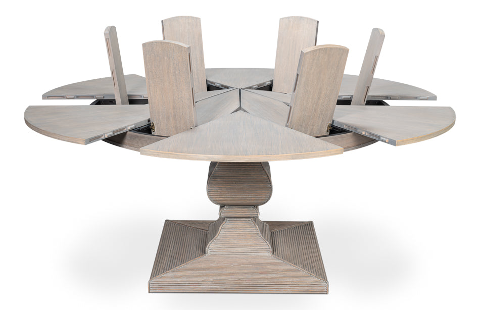 Sarreid Kelso Equestrian Extendable Round Dining Table