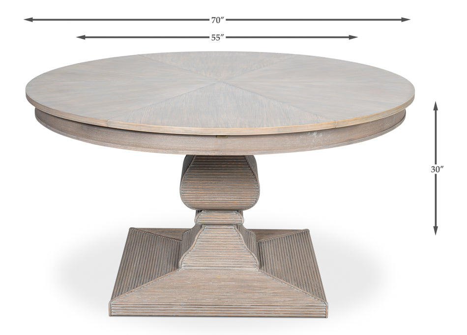 Sarreid Kelso Equestrian Extendable Round Dining Table
