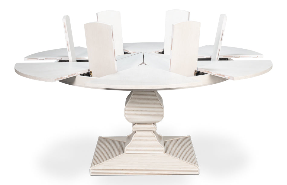 Sarreid Kelso Equestrian Extendable Round Dining Table