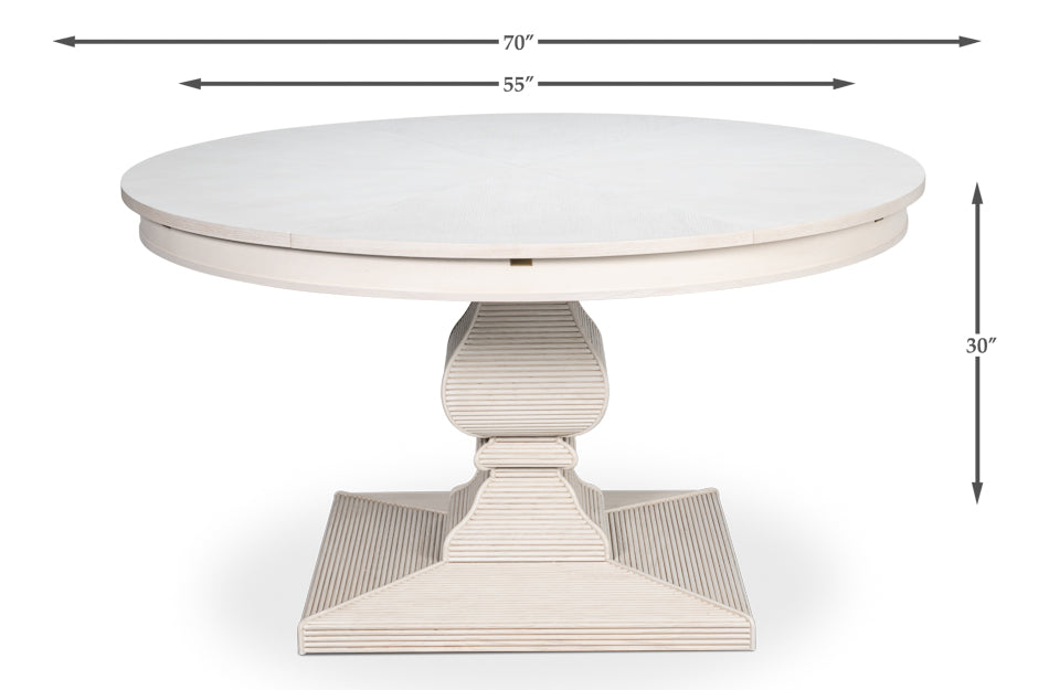 Sarreid Kelso Equestrian Extendable Round Dining Table