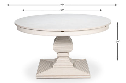 Sarreid Kelso Equestrian Extendable Round Dining Table