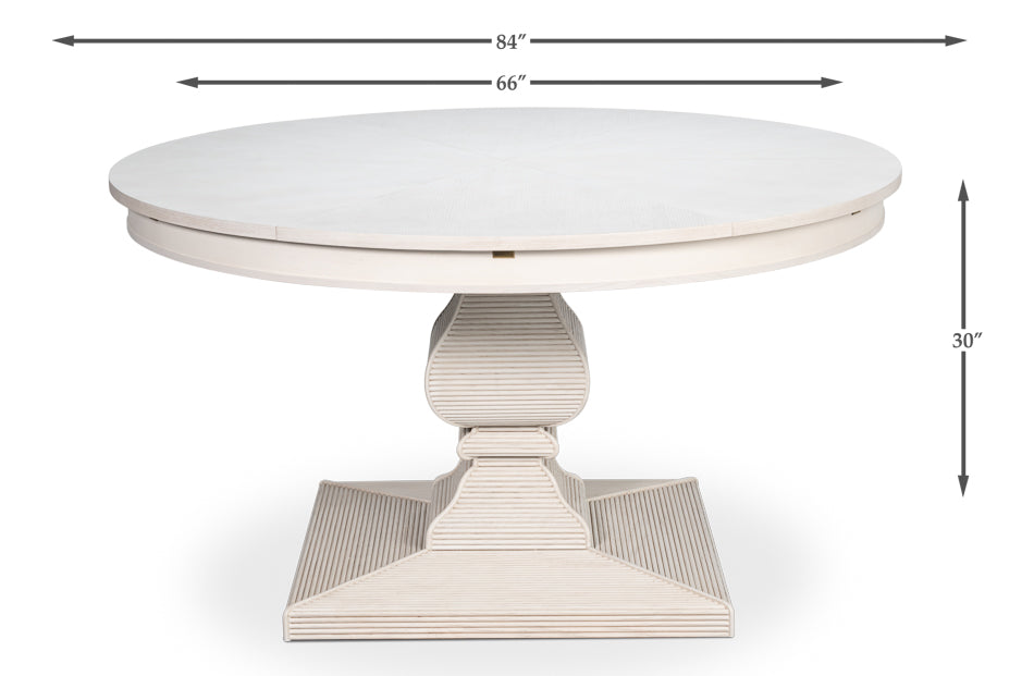 Sarreid Kelso Equestrian Extendable Round Dining Table