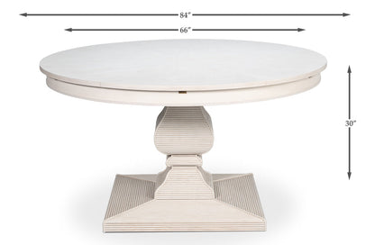Sarreid Kelso Equestrian Extendable Round Dining Table