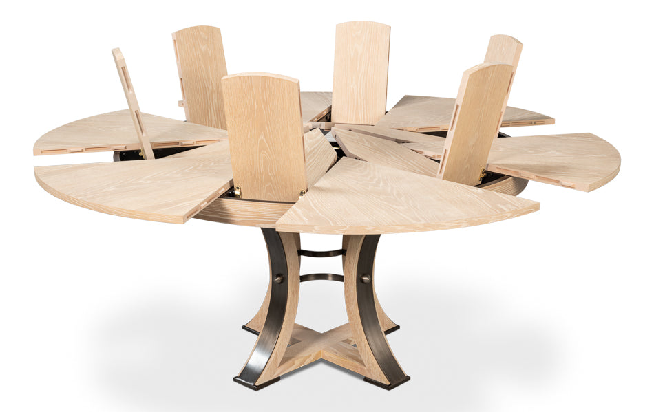 Tower Jupe Extendable Round Dining Table