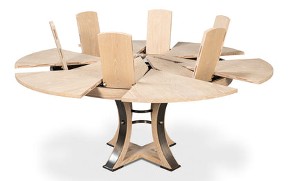 Tower Jupe Extendable Round Dining Table