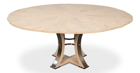 Sarreid Tower Jupe Extendable Round Dining Table