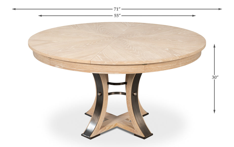 Tower Jupe Extendable Round Dining Table