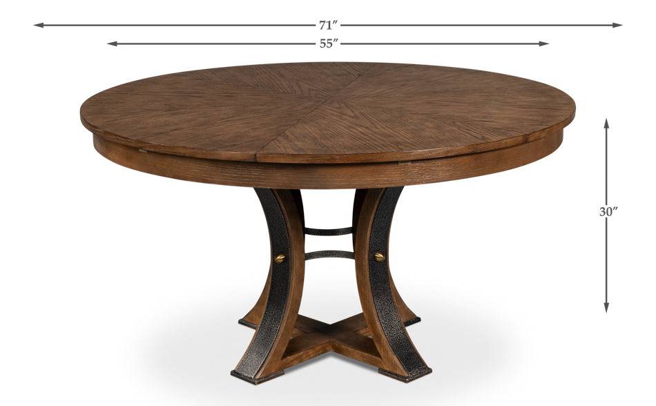 Tower Jupe Extendable Round Dining Table