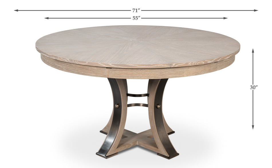 Tower Jupe Extendable Round Dining Table