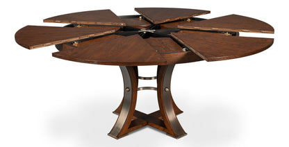 Tower Jupe Extendable Round Dining Table