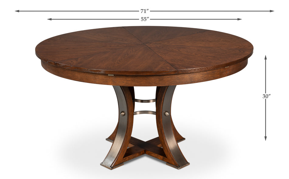 Tower Jupe Extendable Round Dining Table