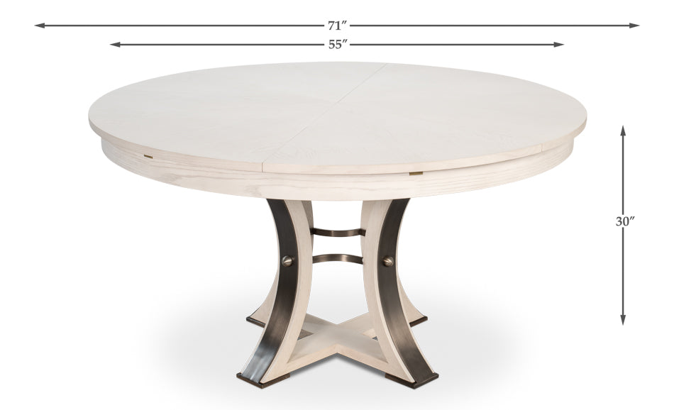 Tower Jupe Extendable Round Dining Table