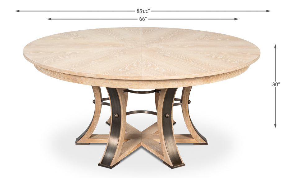 Tower Jupe Extendable Round Dining Table