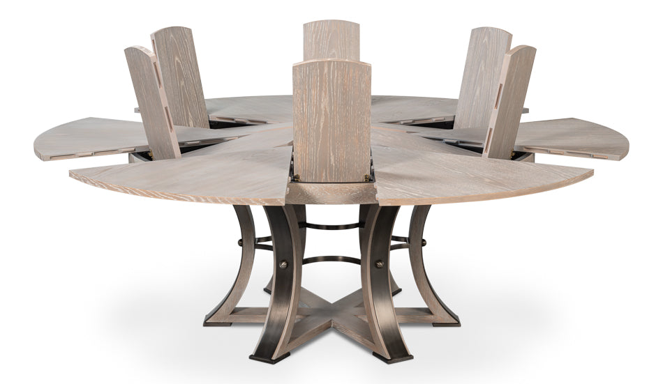 Tower Jupe Extendable Round Dining Table