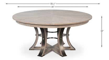 Tower Jupe Extendable Round Dining Table