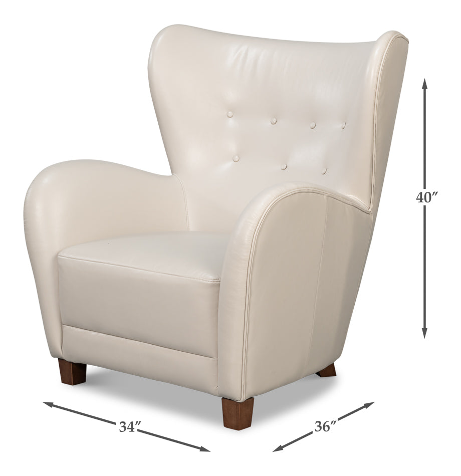 Lombard Leather Wing Chair