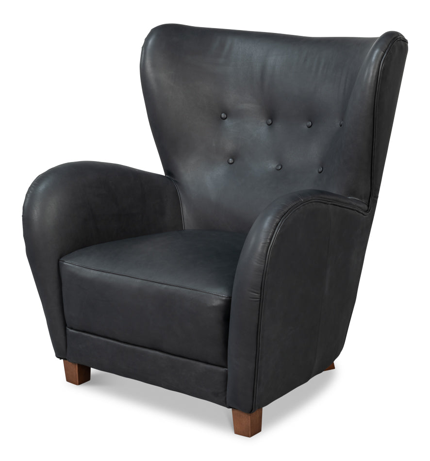 Lombard Leather Wing Chair