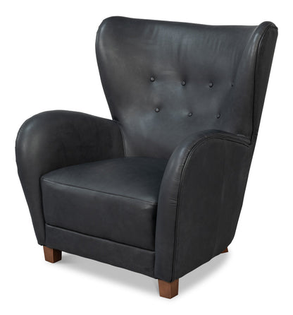 Lombard Leather Wing Chair