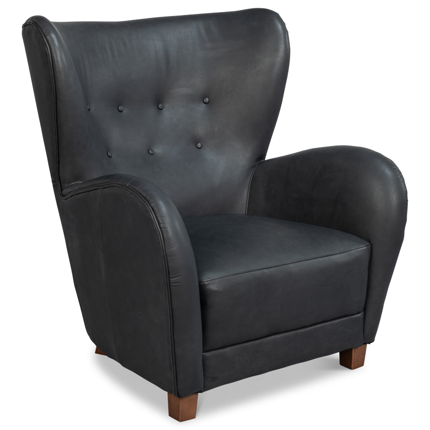 Lombard Leather Wing Chair