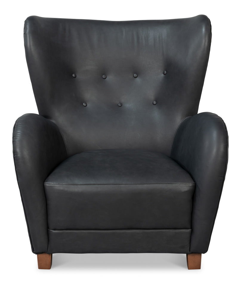 Lombard Leather Wing Chair