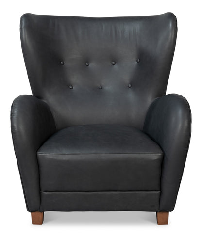 Lombard Leather Wing Chair