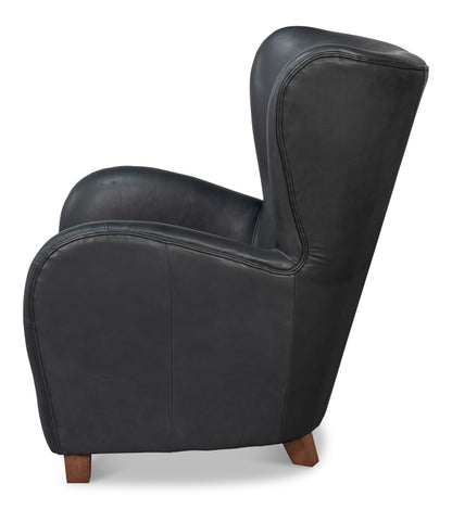 Lombard Leather Wing Chair