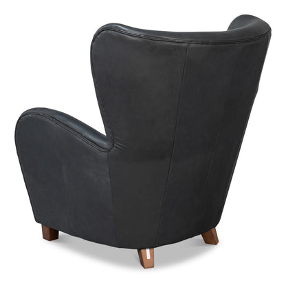 Lombard Leather Wing Chair