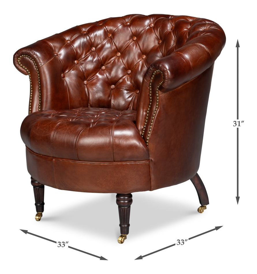 Bastian Top Grainc Leather Armchair