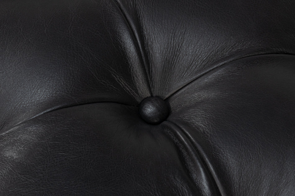 Corbet Tufted Leather Cocktail Ottoman