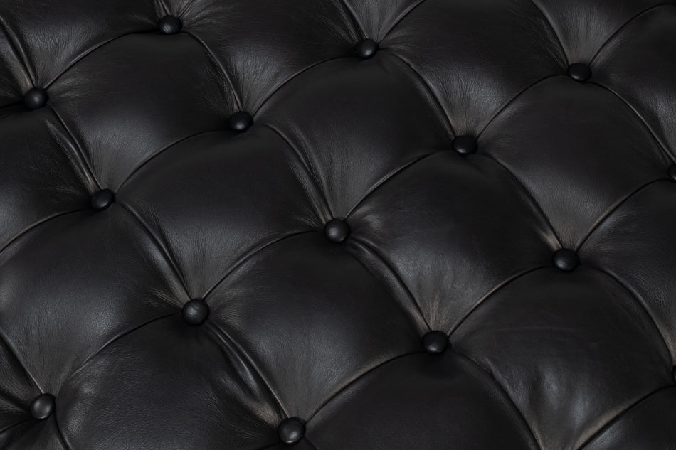 Corbet Tufted Leather Cocktail Ottoman