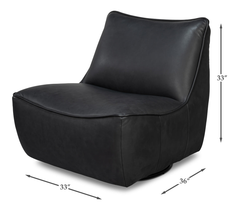 Kennett Leather Swivel Chair