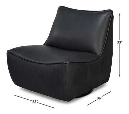 Kennett Leather Swivel Chair