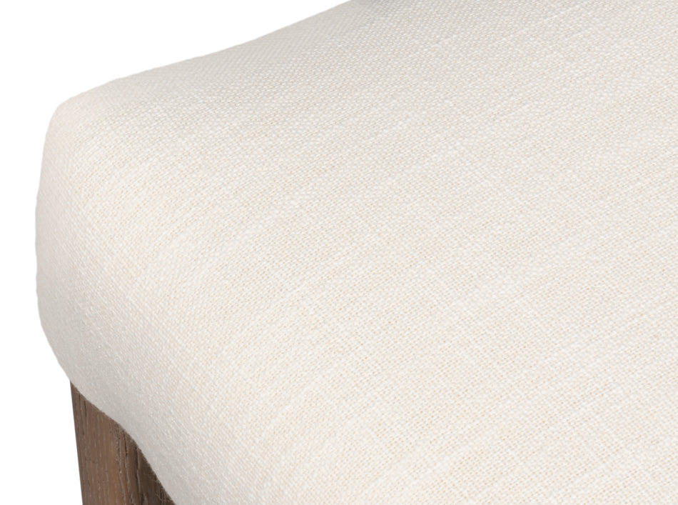 Sarreid Bauhaus Ivory Linen Armless Dining Chair (Set Of 2)