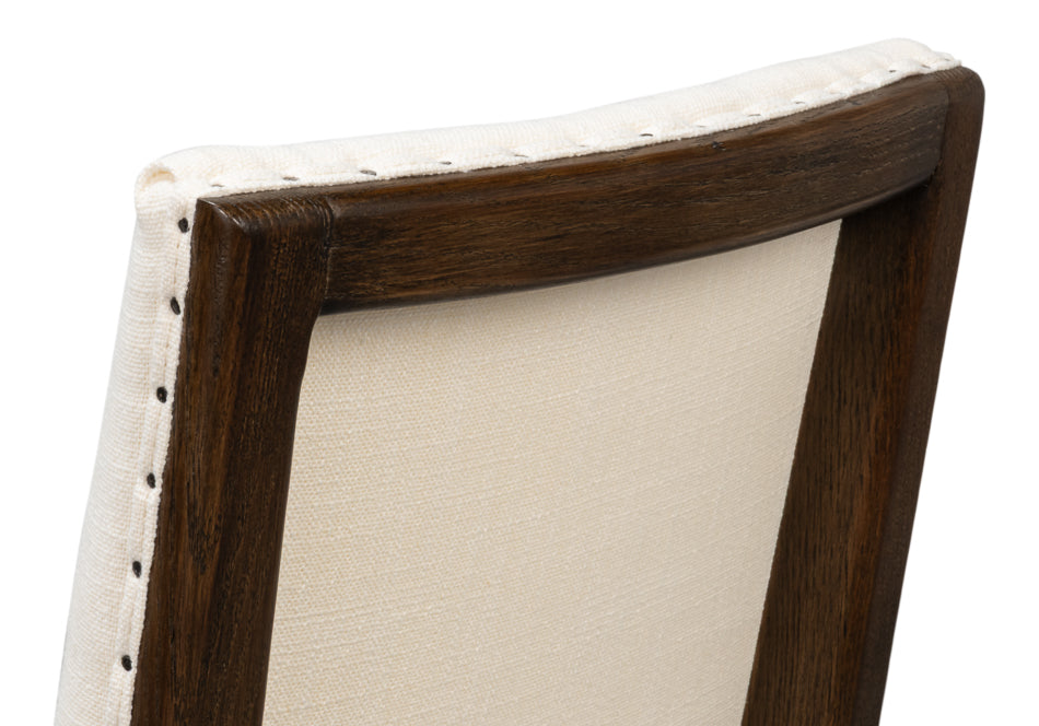 Sarreid Bauhaus Ivory Linen Armless Dining Chair (Set Of 2)