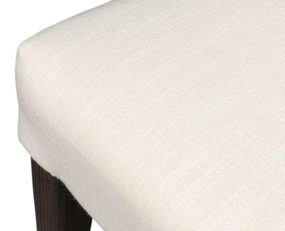 Sarreid Bauhaus Ivory Linen Armless Dining Chair (Set Of 2)