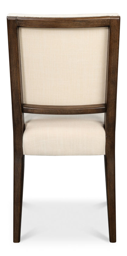 Sarreid Bauhaus Ivory Linen Armless Dining Chair (Set Of 2)