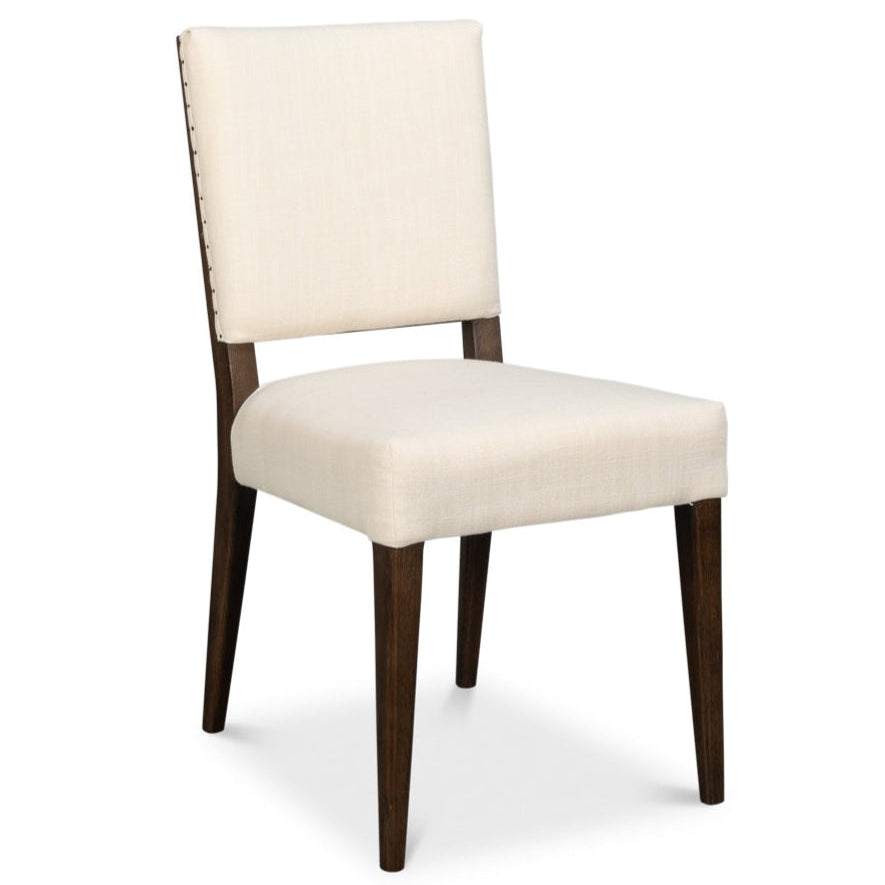 Sarreid Bauhaus Ivory Linen Armless Dining Chair (Set Of 2)
