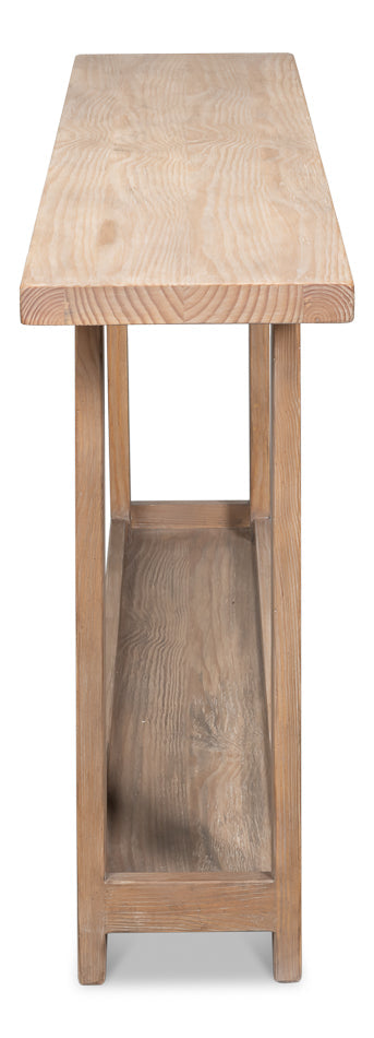 Sarreid Farmhouse Wooden Rectangular Console Table