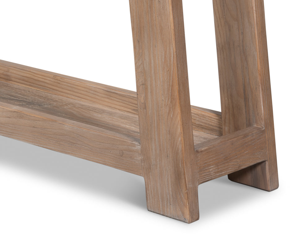 Sarreid Farmhouse Wooden Rectangular Console Table