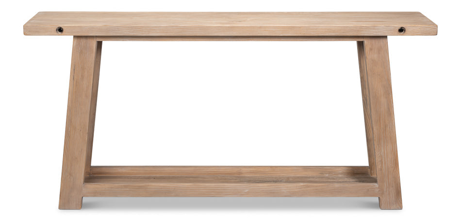 Sarreid Farmhouse Wooden Rectangular Console Table