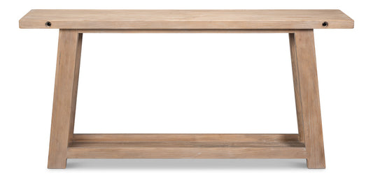 Sarreid Farmhouse Wooden Rectangular Console Table