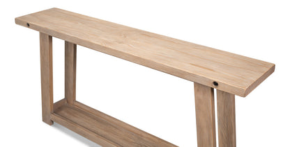 Sarreid Farmhouse Wooden Rectangular Console Table
