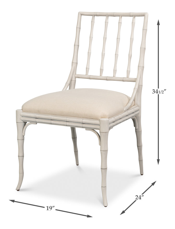 Elora White Performance Fabric Armless Dining Chair 2PC - view 21