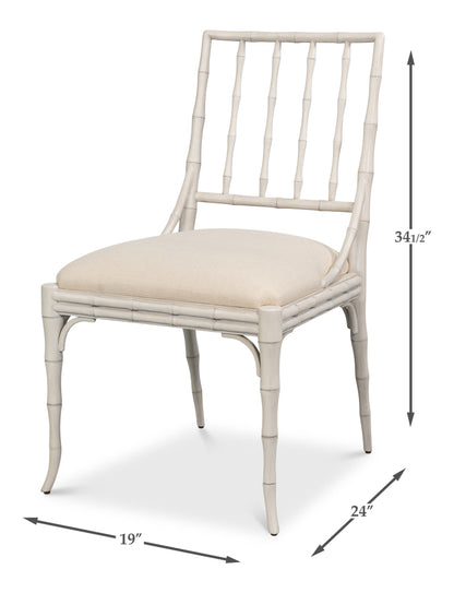 Elora White Performance Fabric Armless Dining Chair 2PC - view 21