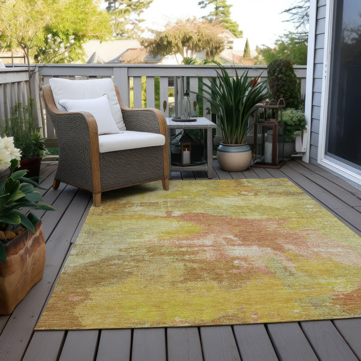 Iriara Aloe Washable Indoor-Outdoor Rug -- view 3