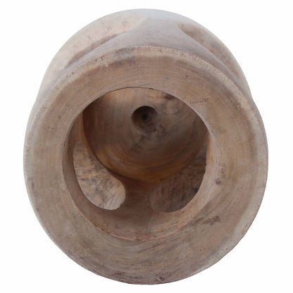 Kaya Suar Natural Wood Stool Munggur Handmade Ottoman -- Natural